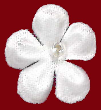 SATIN FLOWERS - WHITE